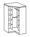 Eckschrank >Runner< (B/H/T: 95x198x95 cm) in Weiß - 95x198x95cm (BxHxT)