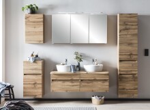 Hängeschrank >Villach< (B/H/T: 40x64x20 cm) in wotaneiche - 40x64x20 (BxHxT)