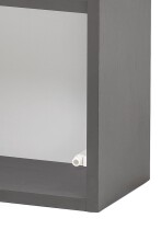 Hängeschrank >Villach< (B/H/T: 40x64x20 cm) in matt grau - 40x64x20 (BxHxT)