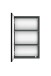 Hängeschrank >Villach< (B/H/T: 40x64x20 cm) in matt grau - 40x64x20 (BxHxT)