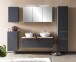 Hängeschrank >Villach< (B/H/T: 40x64x20 cm) in matt grau - 40x64x20 (BxHxT)