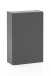 Hängeschrank >Villach< (B/H/T: 40x64x20 cm) in matt grau - 40x64x20 (BxHxT)