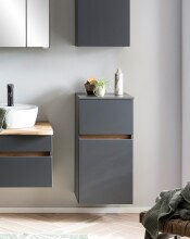 Waschbeckenunterschrank >Villach< (B/H/T: 40x79x35 cm) in matt grau aus MDF
