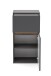 Waschbeckenunterschrank >Villach< (B/H/T: 40x79x35 cm) in matt grau aus MDF