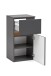 Waschbeckenunterschrank >Villach< (B/H/T: 40x79x35 cm) in matt grau aus MDF