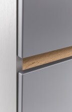 Waschtisch-Set >Villach< (B/H/T: 100x41x47 cm) in matt grau - 100x41x47 (BxHxT)