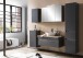 Waschtisch-Set >Villach< (B/H/T: 100x41x47 cm) in matt grau - 100x41x47 (BxHxT)