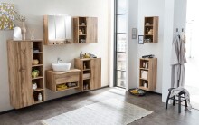 Waschbeckenunterschrank >Kaprun< (B/H/T: 60x79x35 cm) in wotaneiche aus MDF