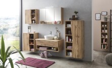 Waschbeckenunterschrank >Kaprun< (B/H/T: 60x79x35 cm) in wotaneiche aus MDF