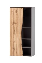 Midischrank >Kaprun< (B/H/T: 60x130x35 cm) in graphit - 60x130x35 (BxHxT)