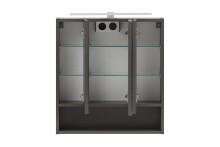 Badezimmerspiegelschrank >Kaprun< (B/H/T: 60x64x20 cm) in graphit