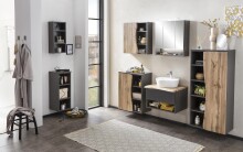 Badezimmerspiegelschrank >Kaprun< (B/H/T: 60x64x20 cm) in graphit