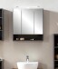 Badezimmerspiegelschrank >Kaprun< (B/H/T: 60x64x20 cm) in graphit