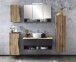 Badezimmerspiegelschrank >Kaprun< (B/H/T: 100x64x20 cm) in graphit
