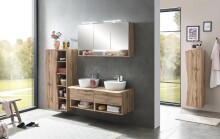 Badezimmerspiegelschrank >Kaprun< (B/H/T: 120x64x20 cm) in wotaneiche