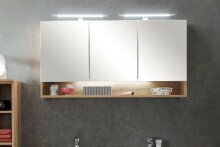 Badezimmerspiegelschrank >Kaprun< (B/H/T: 120x64x20 cm) in wotaneiche