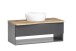 Waschtisch-Set >Kaprun< (B/H/T: 101x55x47 cm) in graphit - 101x55x47 (BxHxT)