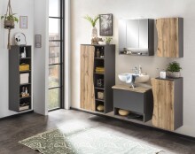 Waschtisch-Set >Kaprun< (B/H/T: 61x55x47 cm) in graphit - 61x55x47 (BxHxT)