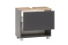 Waschtisch-Set >Kaprun< (B/H/T: 61x55x47 cm) in graphit - 61x55x47 (BxHxT)