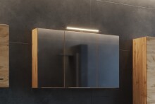 Badezimmerspiegelschrank >Manchester< (B/H/T: 100x64x20 cm) in wotaneiche