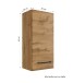 Hängeschrank >Manchester< (B/H/T: 30x64x20 cm) in wotaneiche - 30x64x20 (BxHxT)
