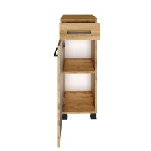 Waschbeckenunterschrank >Manchester< (B/H/T: 30x79x35 cm) in wotaneiche aus MDF