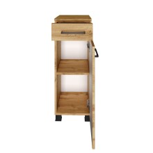 Waschbeckenunterschrank >Manchester< (B/H/T: 30x79x35 cm) in wotaneiche aus MDF