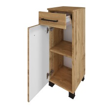 Waschbeckenunterschrank >Manchester< (B/H/T: 30x79x35 cm) in wotaneiche aus MDF