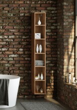 Seitenschrank >Manchester< (B/H/T: 25x180x33 cm) in wotaneiche aus MDF