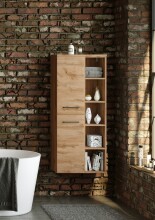 Midischrank >Manchester< (B/H/T: 55x130x33 cm) in wotaneiche - 55x130x33 (BxHxT)