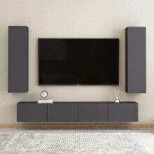 TV-Board >Irxleben-I< (B/H/T: 30x110x30 cm) in Grau - 30x110x30cm (BxHxT)