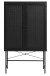 Highboard >PENSACOLA< (B/H/T: 80x135x40 cm) in schwarz - 80x135x40 (BxHxT)