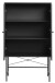 Highboard >PENSACOLA< (B/H/T: 80x135x40 cm) in schwarz - 80x135x40 (BxHxT)