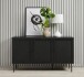 Sideboard >PENSACOLA< (B/H/T: 140x80x40 cm) in schwarz - 140x80x40 (BxHxT)