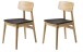 Stuhl >LIVO< (2er Set) (B/H/T: 46x82x54 cm) in natur aus Eiche - 46x82x54cm (BxHxT)