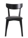 Stuhl >PERO< (2er Set) in schwarz aus Eiche - 48x81x50cm (BxHxT)