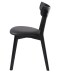 Stuhl >PERO< (2er Set) in schwarz aus Eiche - 48x81x50cm (BxHxT)