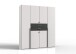 Kleiderschrank >Denver< (B/H/T: 180x208x58 cm) in Weiß - 180x208x58cm (BxHxT)