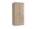 Kleiderschrank >Click< (B/H/T: 90x198x58 cm) in Eiche-Sägerau-Nachbildung