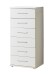 Kommode >Click< (B/H/T: 46x106x40 cm) in Weiß - 46x106x40cm (BxHxT)
