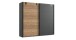 Kleiderschrank >Malmö< (B/H/T: 225x210x65 cm) in Graphit - 225x210x65cm (BxHxT)