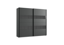 Kleiderschrank >Altona2< (B/H/T: 225x210x65 cm) in Graphit - 225x210x65 (BxHxT)