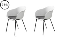 Stuhl >TOPLEY< (2er Set) (B/H/T: 56x83x59 cm) in Weiß - 56x83x59 (BxHxT)