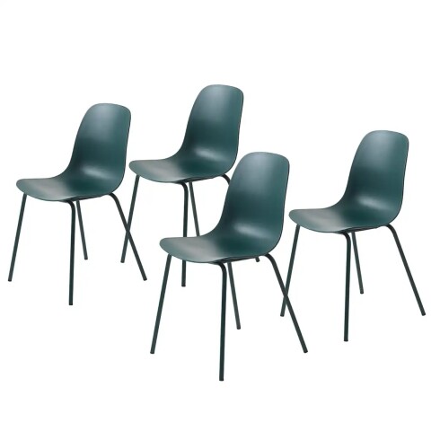 Stuhl >WHITBY< (4er Set) (B/H/T: 48x84x50 cm) in Petrol aus Petrol - 48x84x50cm (BxHxT)