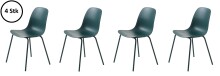 Stuhl >WHITBY< (4er Set) (B/H/T: 48x84x50 cm) in Petrol aus Petrol - 48x84x50cm (BxHxT)