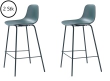 Barhocker >WHITBY< (2er Set) (B/H/T: 47x93x48 cm) in Petrol aus Petrol - 47x93x48 (BxHxT)