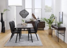Beistelltisch >LATINA< (B/H/T: 117x75x39 cm) Eiche Furniert Espresso lackiert