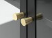 Vitrine >CARMEL< (B/H/T: 90x190x40 cm) in Metall Schwarz Lackiert