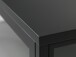 Vitrine >CARMEL< (B/H/T: 90x190x40 cm) in Metall Schwarz Lackiert