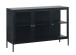 Vitrine >CARMEL< (B/H/T: 132x85x40 cm) in Metall Schwarz Lackiert